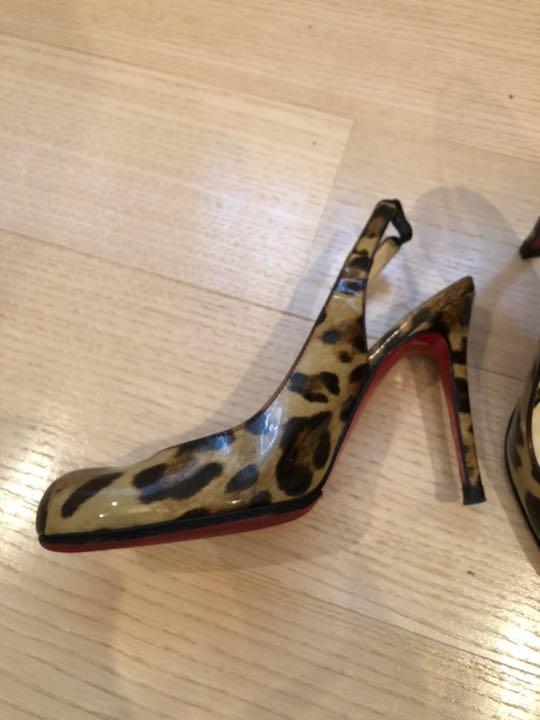 国内発送【Christian Louboutin】パンプス アニマル柄 シルク ルブタン アニマル柄パンプス 36.5