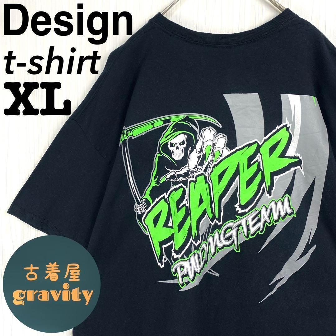 【人気アイテム】ギルダン☆tシャツ　死神　デカロゴ　両面プリント