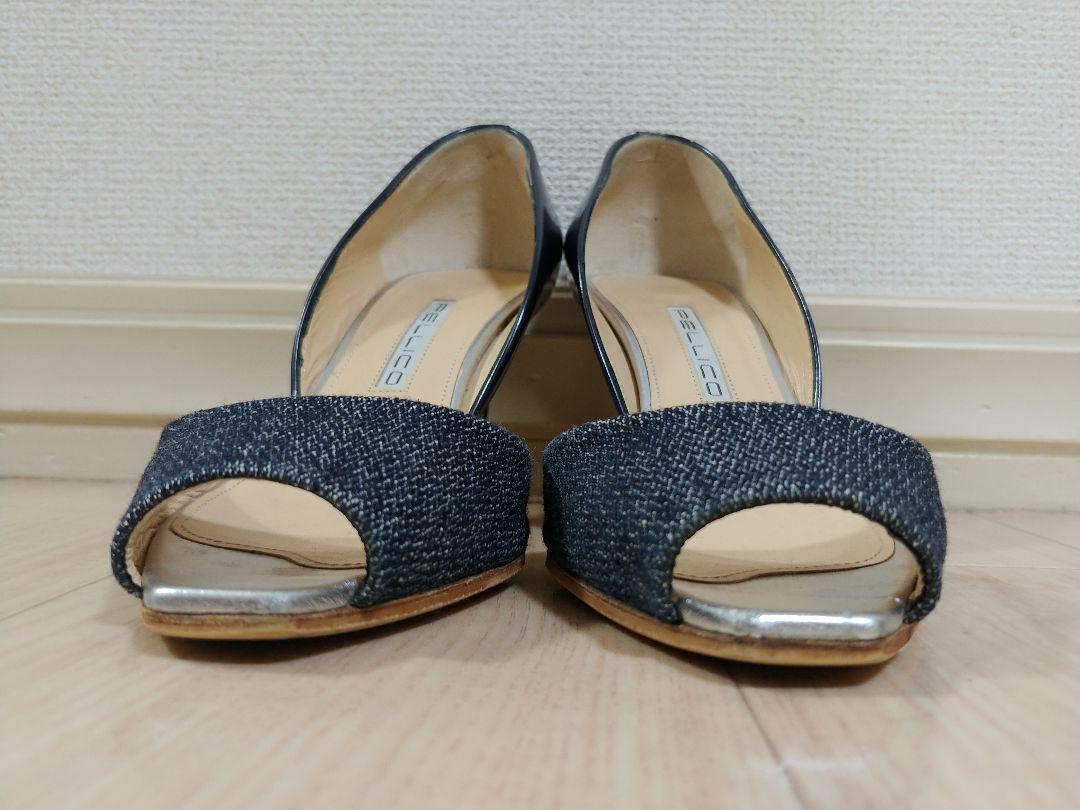PELLICO デニム シルバー d85va-m66895943287 袋付 サンダル 安い格安