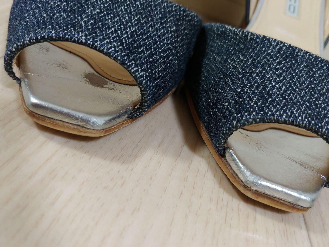 PELLICO デニム シルバー d85va-m66895943287 袋付 サンダル 安い格安