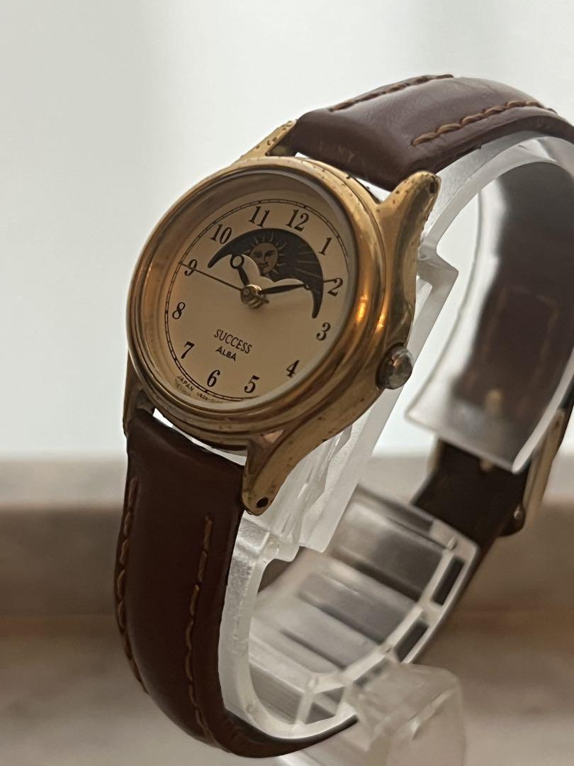 【電池交換済】 SEIKO ALBA ムーンフェイズ セイコー アルバ クォーツ
