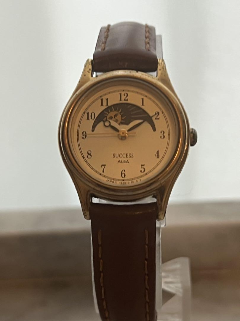 【電池交換済】 SEIKO ALBA ムーンフェイズ セイコー アルバ クォーツ