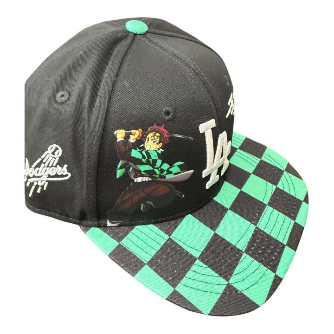 海外限定グッズ 鬼滅の刃 LA Dodgers キャップ ドジャースコラボ
