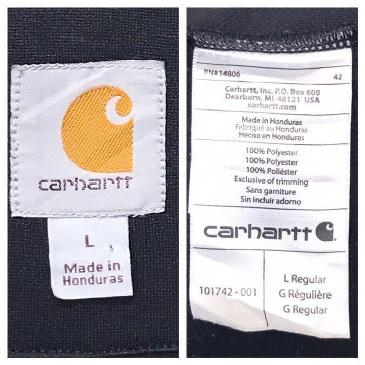 希少》カーハート carhartt☆ジャージ L 刺繍ロゴ ブラック 上品
