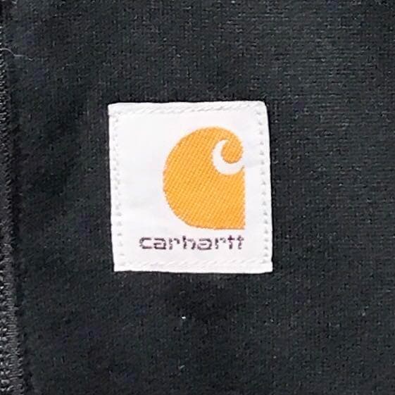 希少》カーハート carhartt☆ジャージ L 刺繍ロゴ ブラック 上品
