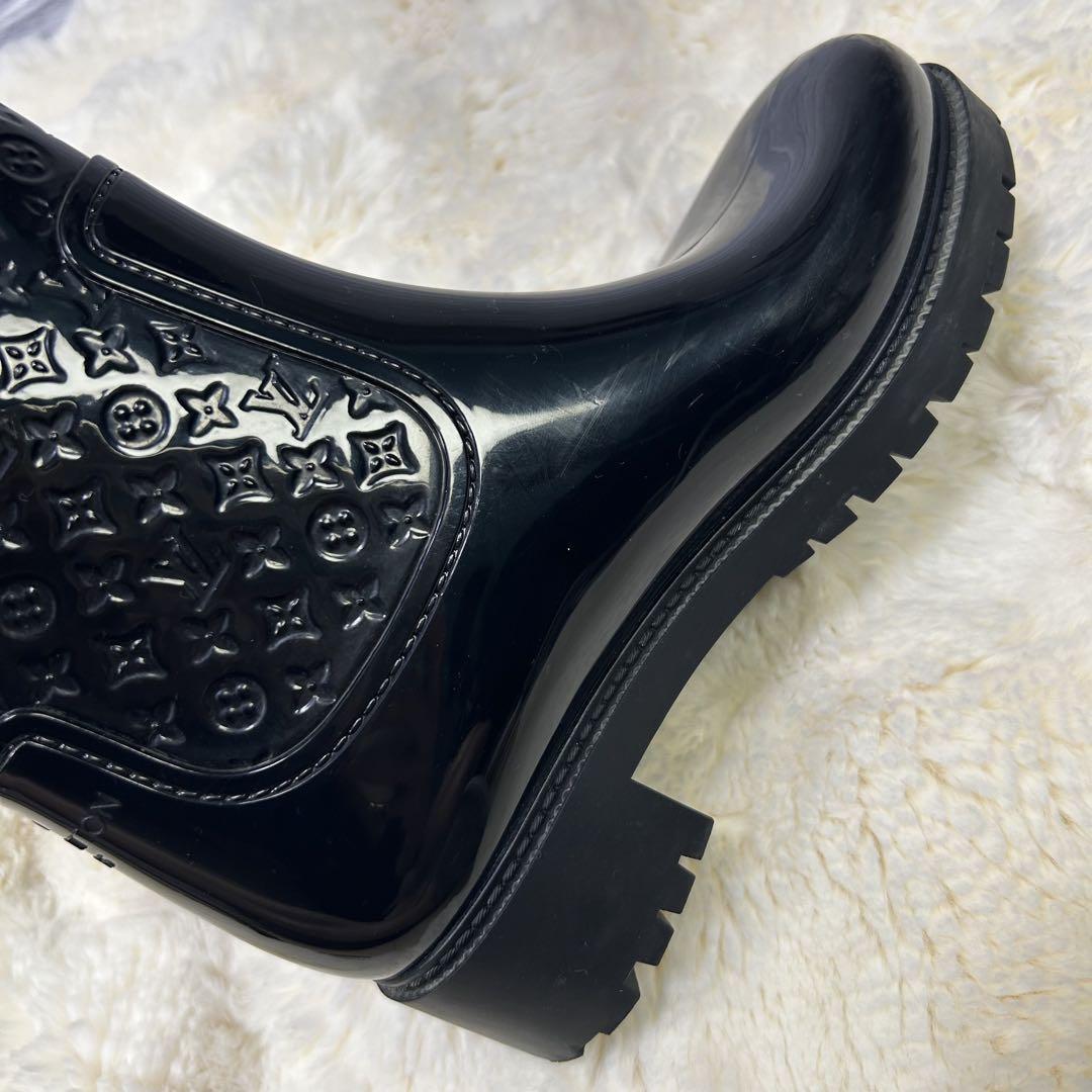 LOUIS VUITTON モノグラム レインブーツ 長靴 ルイヴィトン 黒
