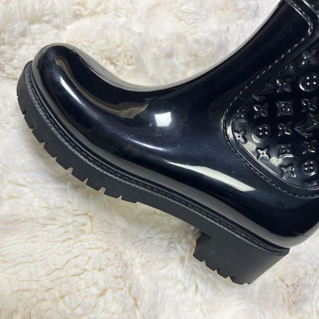 LOUIS VUITTON モノグラム レインブーツ 長靴 ルイヴィトン 黒