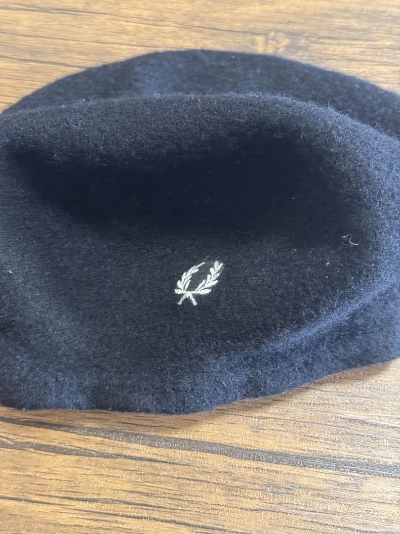 【自宅着用のみ】FRED PERRY Wool Beret ベレー帽