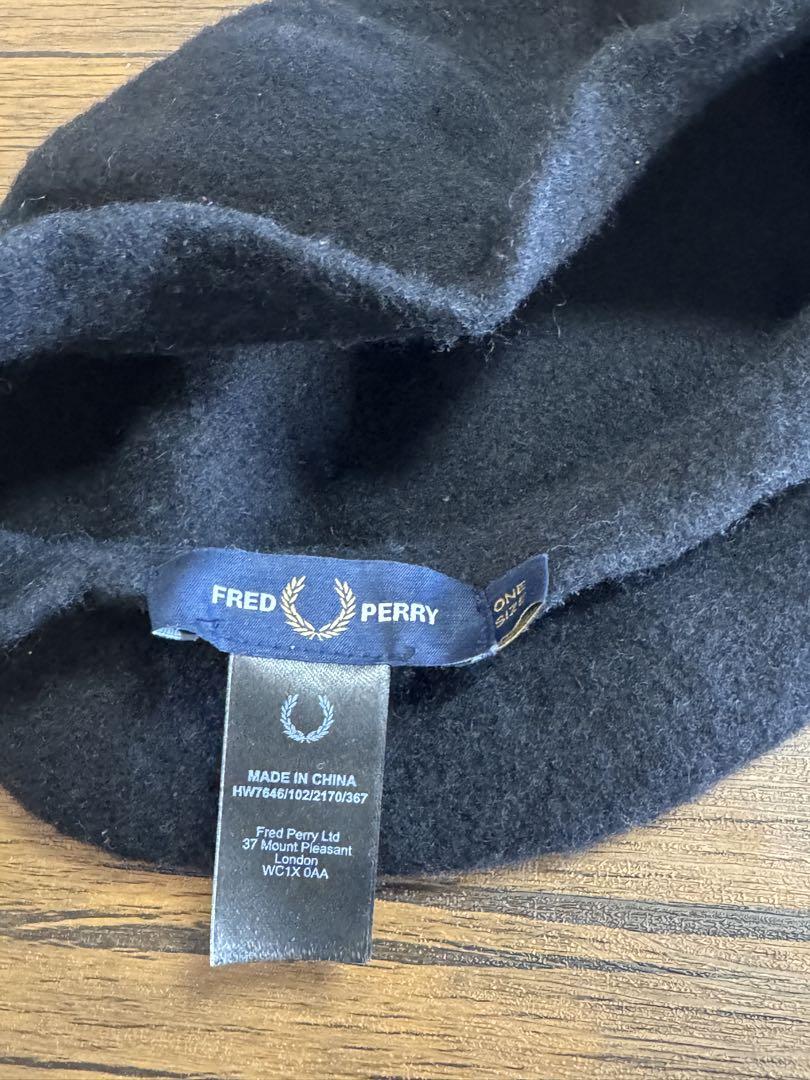 【自宅着用のみ】FRED PERRY Wool Beret ベレー帽