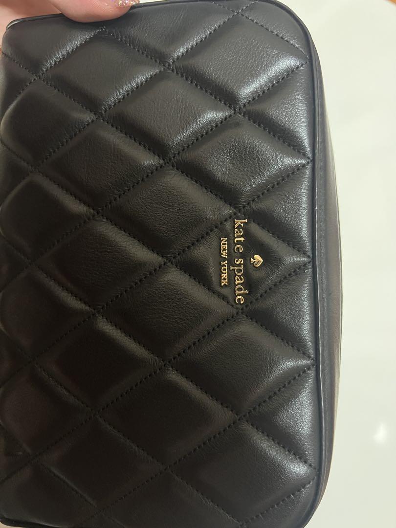 kate spade ブラック キルティング バッグ