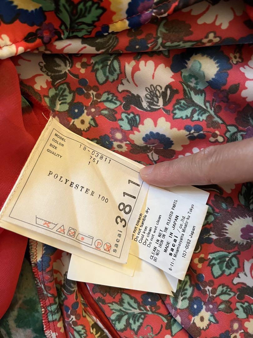 ファッション通販 2019ss サカイ sacai 美品 花柄ブラウス メルカリ - 赤 半袖 トップス