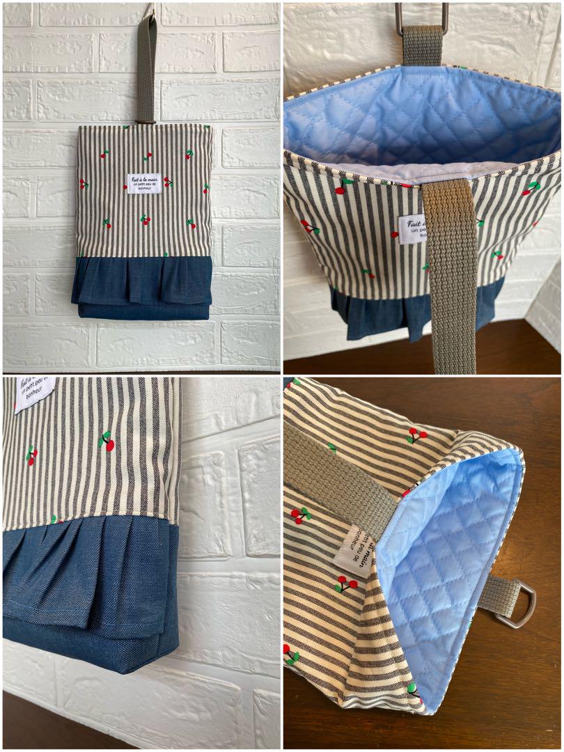 入園入学　基本セット　デコレクションズ　チェリー　デニム　フリル　ハンドメイド