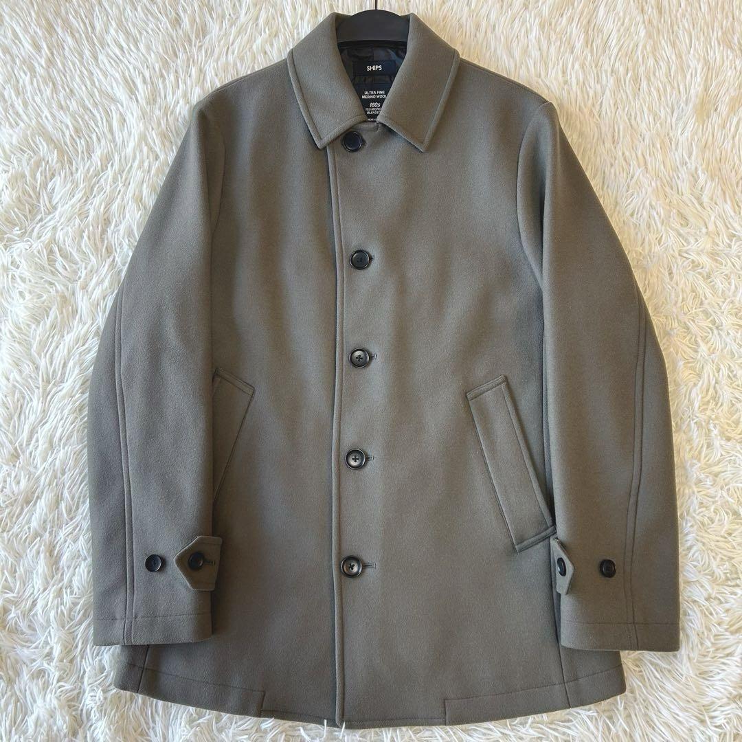 美品　シップスSHIPS メリノウール160's シングルピーコート