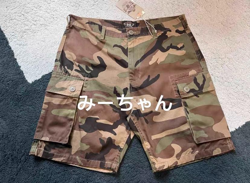 RRL DOUBLE RL 迷彩ハーフパンツ W34ウッドランドカモ - メルカリ