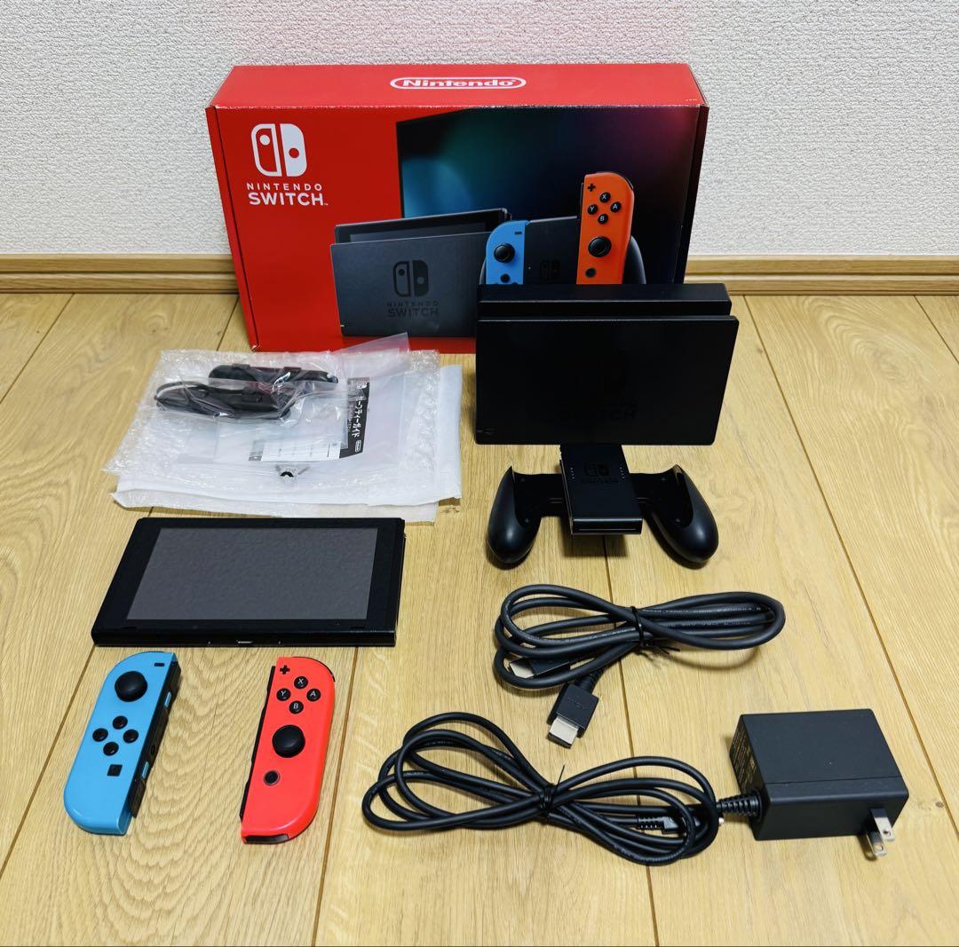 完品✨動作正常✨ニンテンドースイッチ 本体 ネオンブルー/ネオンレッド&おまけ付