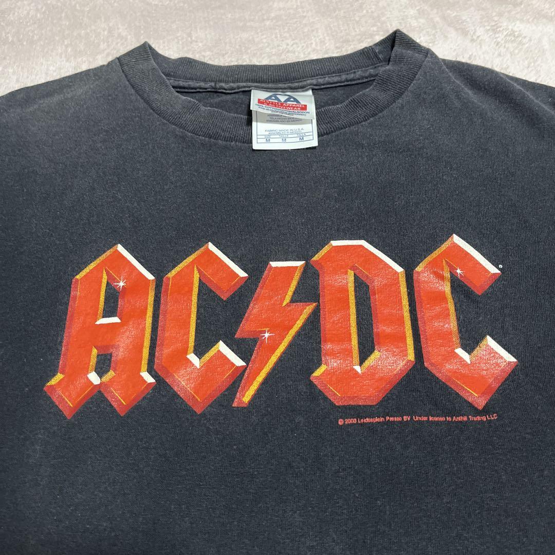 AC/DC ロゴ Tシャツ ブラック Mサイズ AC/DC