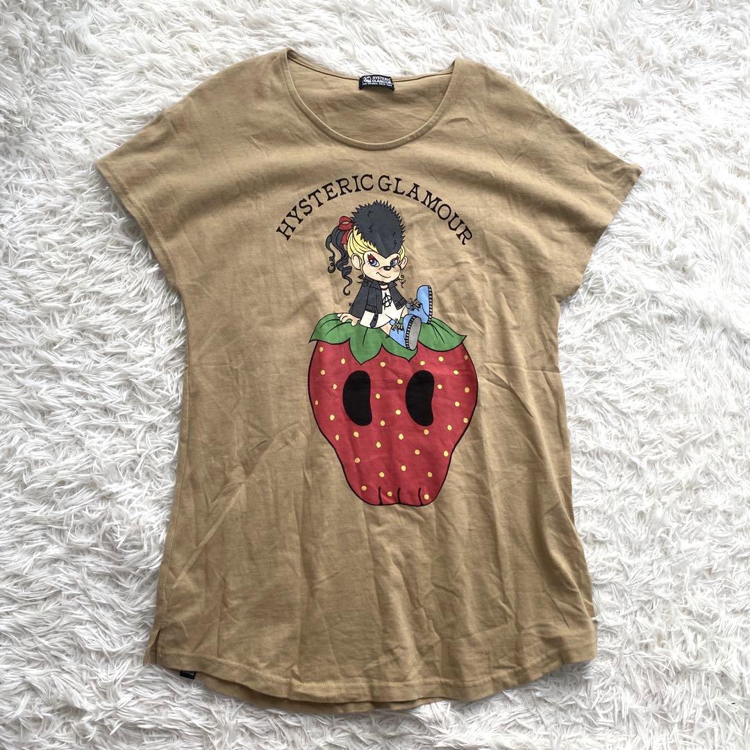 ヒステリックグラマー ワンピース　チュニック　tシャツ いちごスカル　ロゴ入り