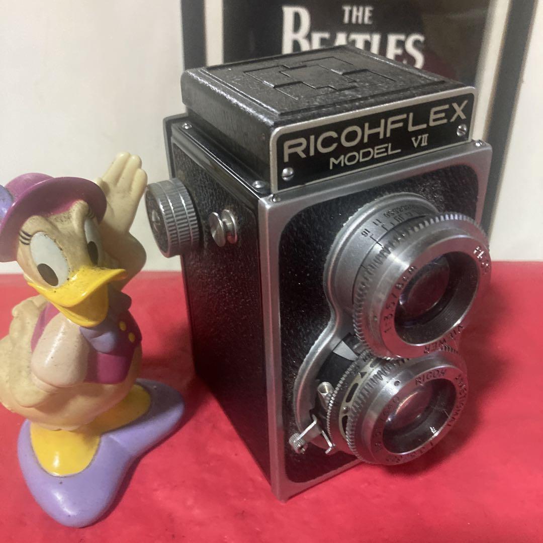 アンティークRICOHFLEX MODEL VII 二眼レフ専用ケース付美品完動