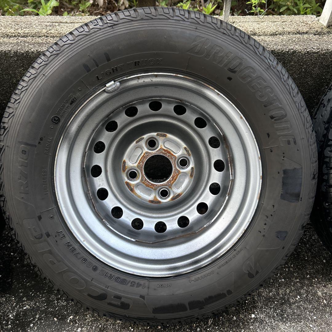 ブリヂストン 145/80R12 タイヤ ホイールセット 12インチ