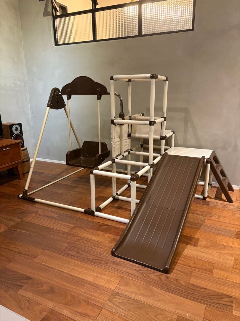 プレミアムおりたたみロングスロープキッズパーク　鉄棒・ブランコ・滑り台