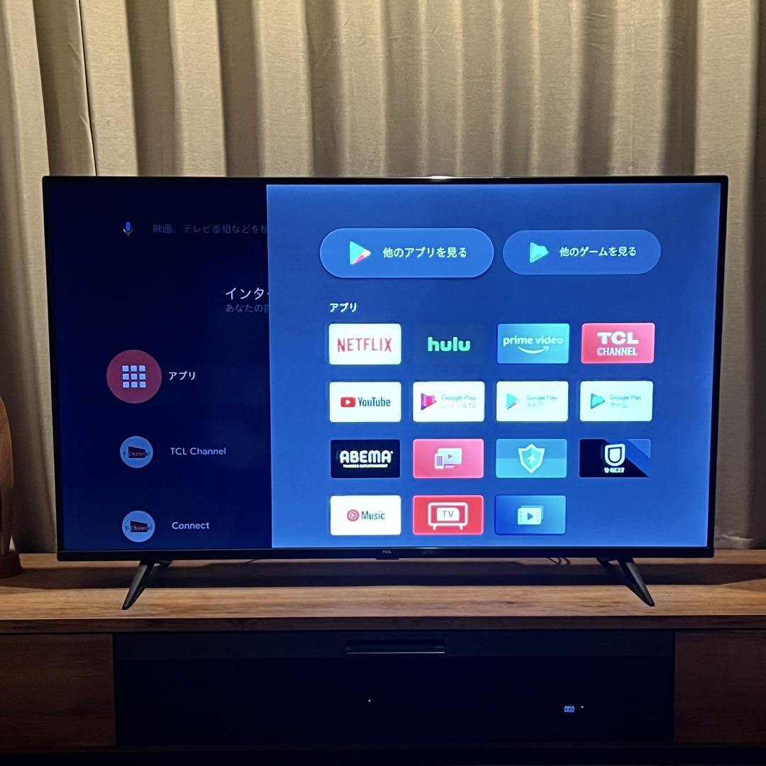 【美品】TCL 4K 55インチ チューナー搭載 Androidスマートテレビ