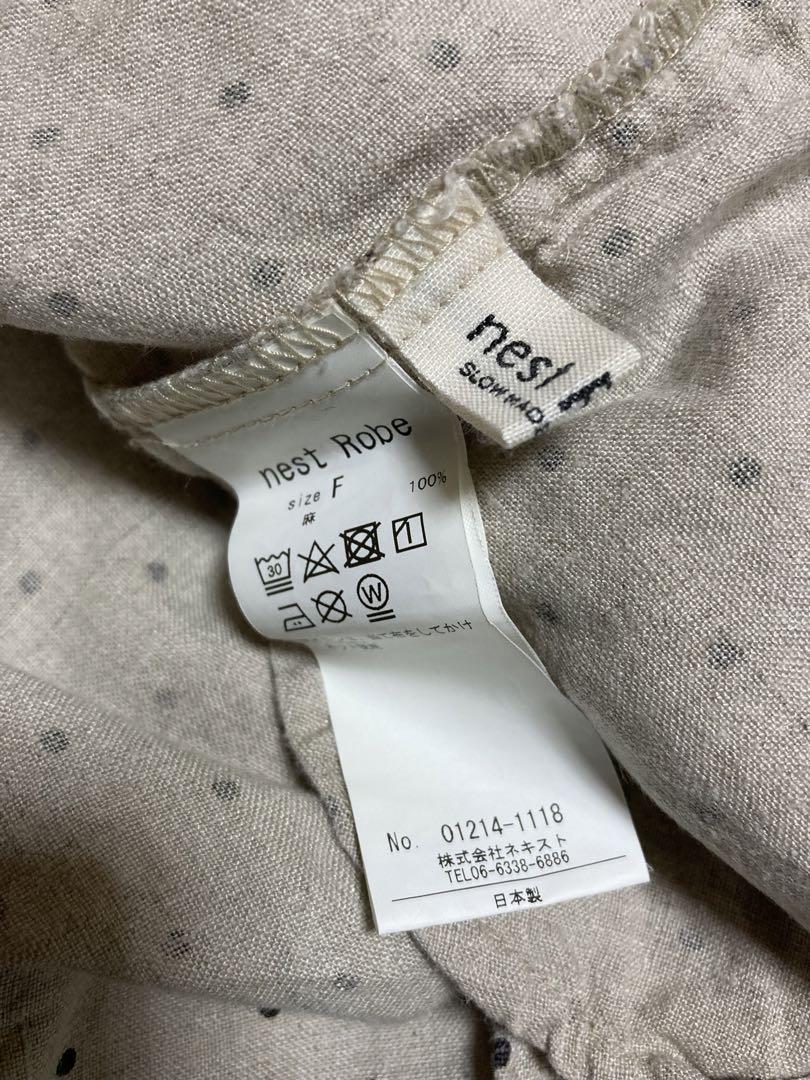 nest robe（ネストローブ）| リネンドットプリントサロペット