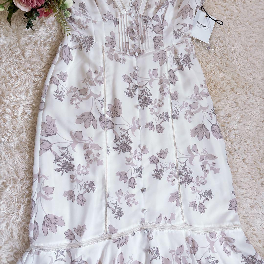 新品】Herlipto ロイヤルガーデンフローラルドレス ワンピース S