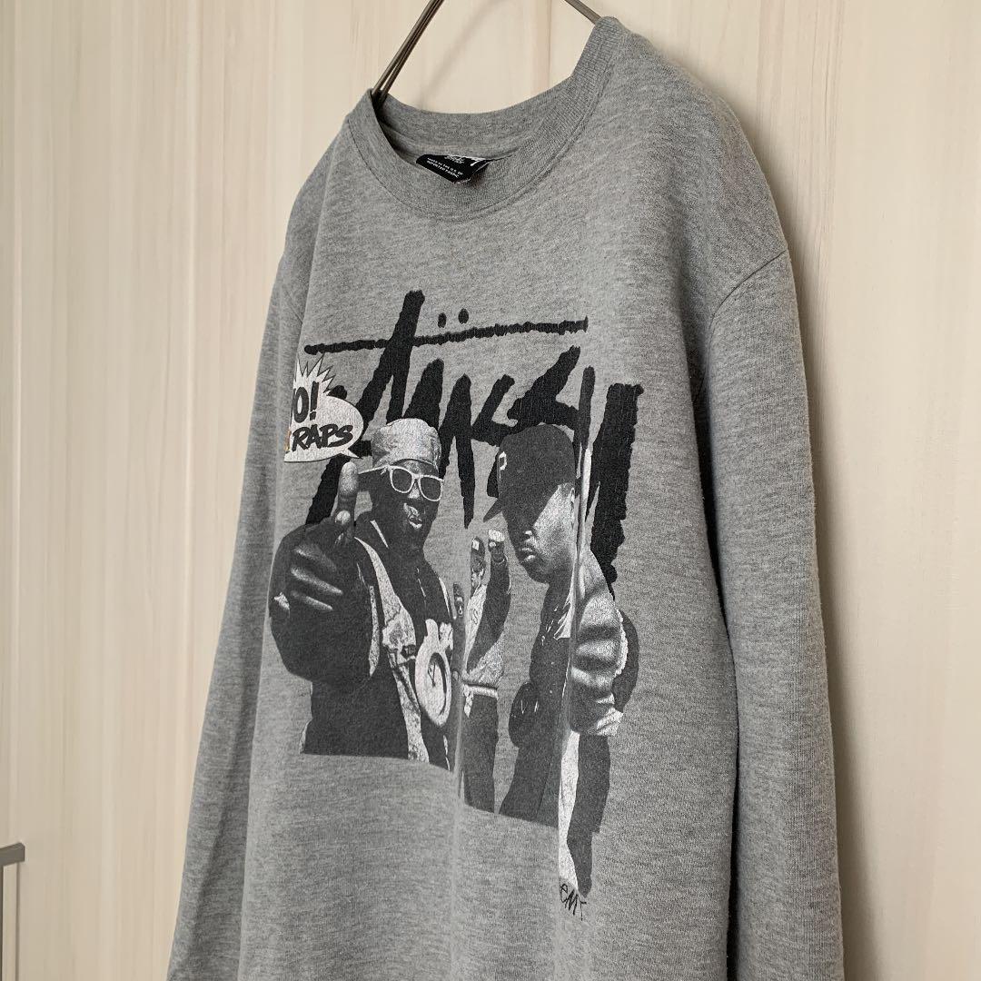 即納HOT レア stussy✕yo MTV raps コラボデザインスウェットトレーナー b15uX-m66949099666 安いNEW