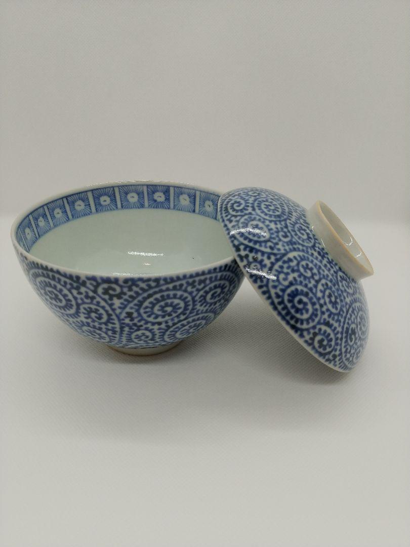 古伊万里 第3弾 蛸唐草文蓋茶碗3客 炊き合せなどの