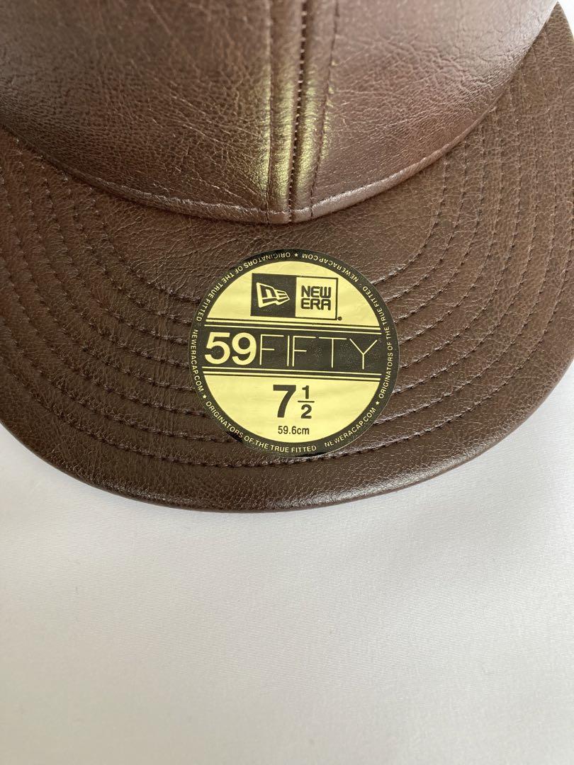 New Era ブラウン レザーキャップ