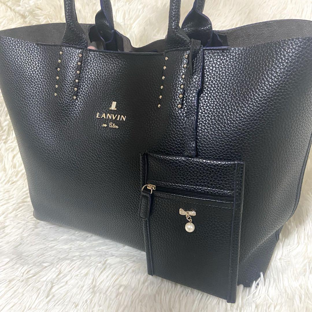 LANVIN ランバンオンブルー　トートバッグ　A4 パスケース