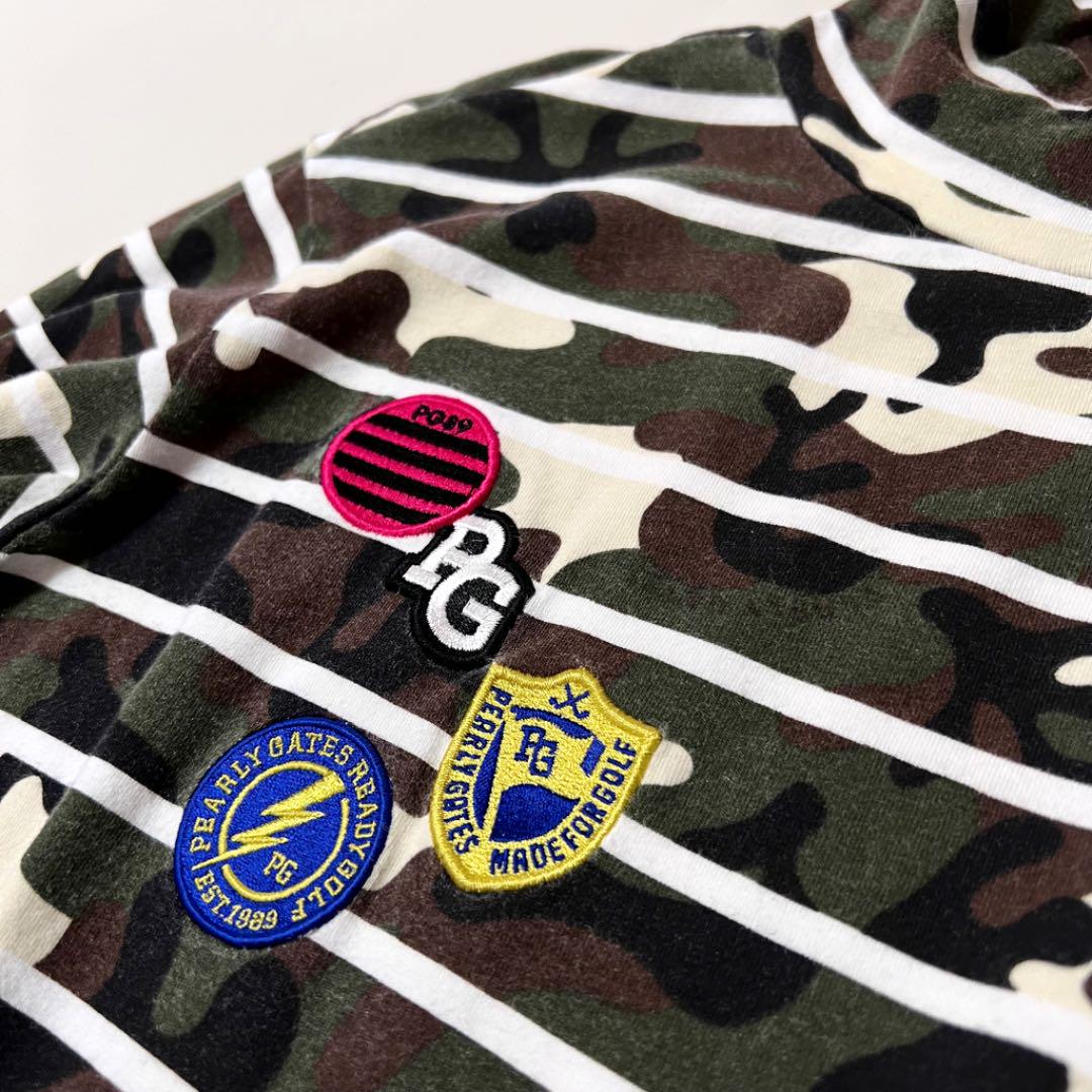 これからの 美品 サイズ0 30周年 限定 カモフラ z9SRk-m66954982727 パーリーゲイツ インナー モックシャツ ィース