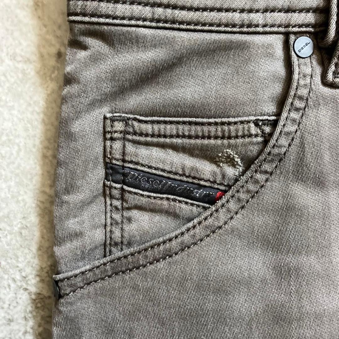 DIESEL KROOLEY CB-NE ディーゼル ジョグジーンズ グレー 茶