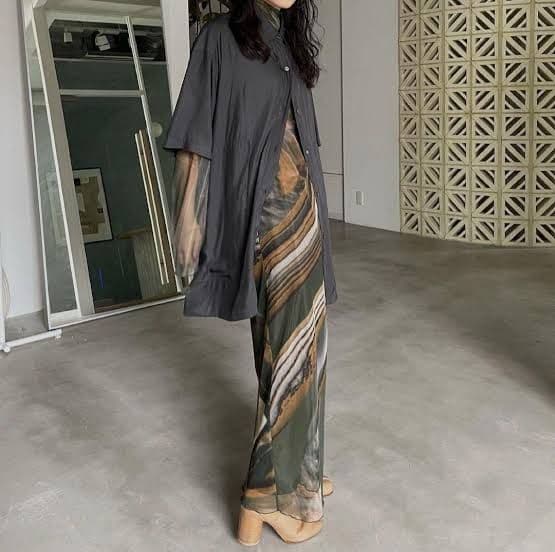 アメリヴィンテージ CROOKED STRATUM SHEER DRESS 『3年保証』 6660円