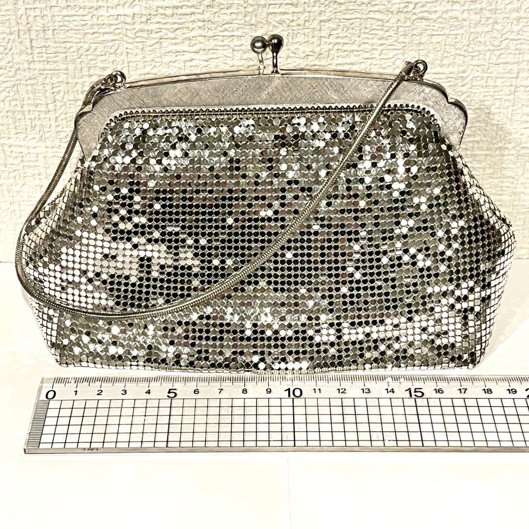着物屋くるり アンティーク シルバー メタルメッシュ がま口 パーティーバッグ 低 価格 通販ファッション - 着物屋くるり アンティーク