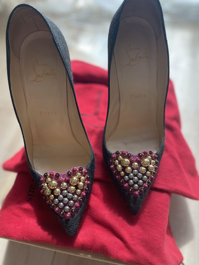 高級品市場 Christian 37 パンプス Louboutin 靴