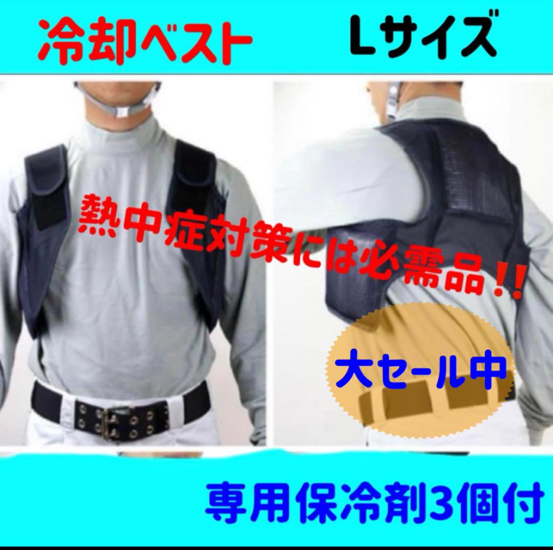新品熱中対策 保冷剤ベスト 冷却ベスト アイスパック3個付きLサイズ