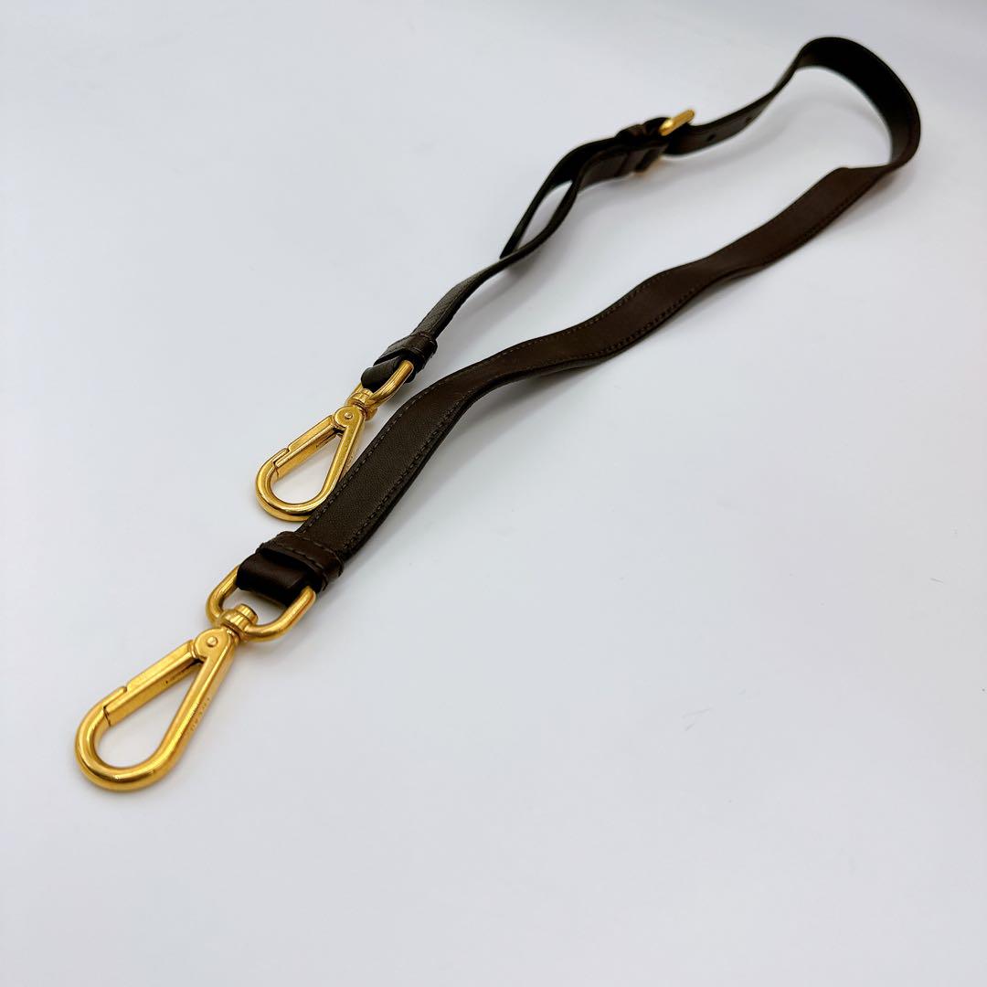 ◇プラダ◇ レザー ベルト ショルダー紐 ストラップのみ ダーク