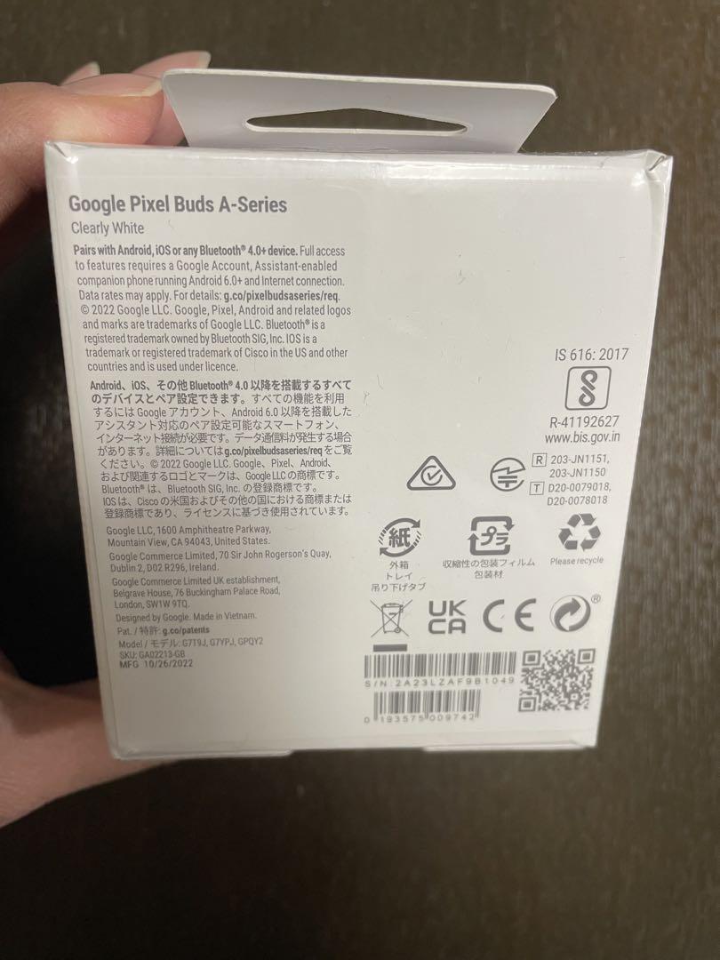 新品未使用 Google Pixel Buds A-Series 白