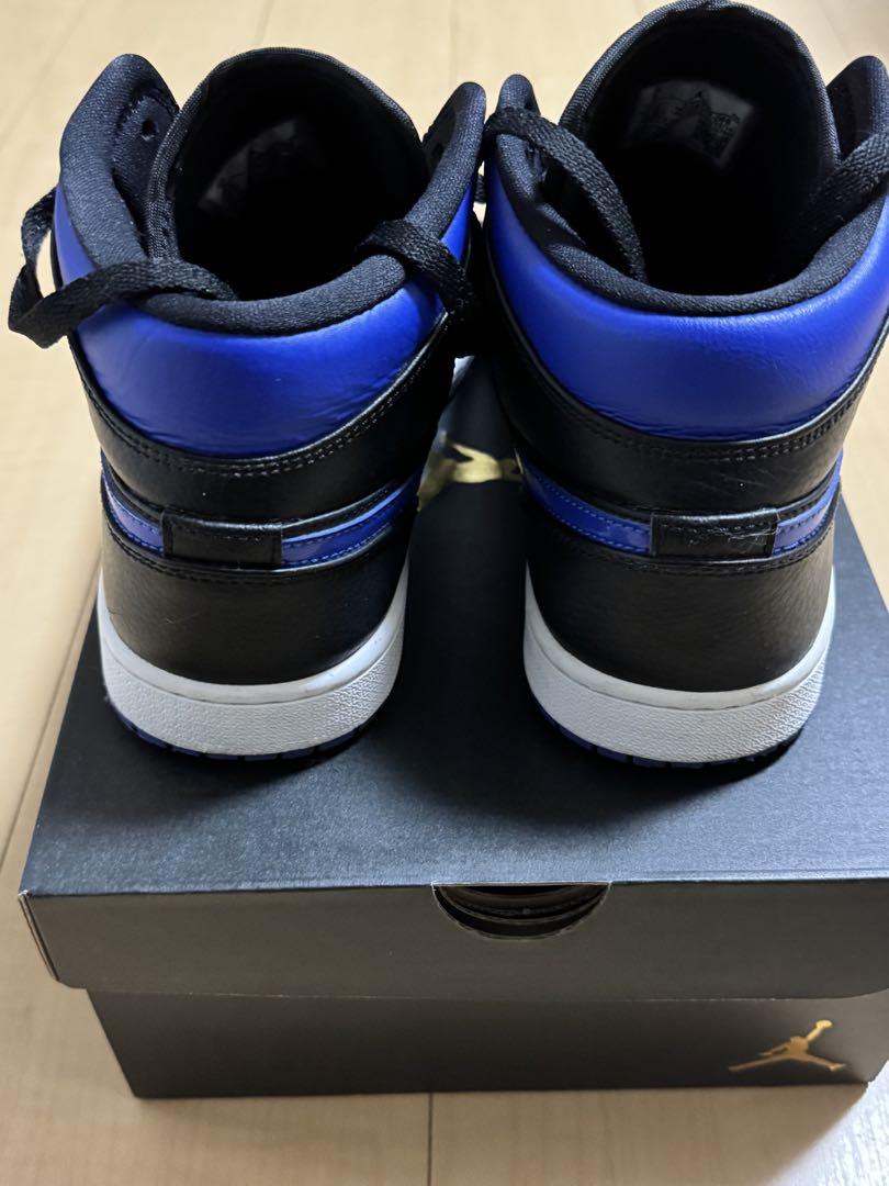 【山ちゃん】Air Jordan 1 MIDブラック/ブルー ハイカット