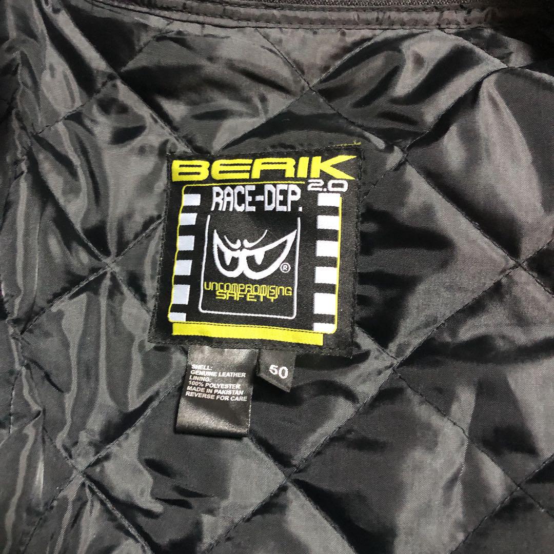 BERIK RACE-DEP 2.0 ジャケット サイズ50 ブラック BERIK 2.0 RACE-DEP ベリック レザージャケット50 新品未使用