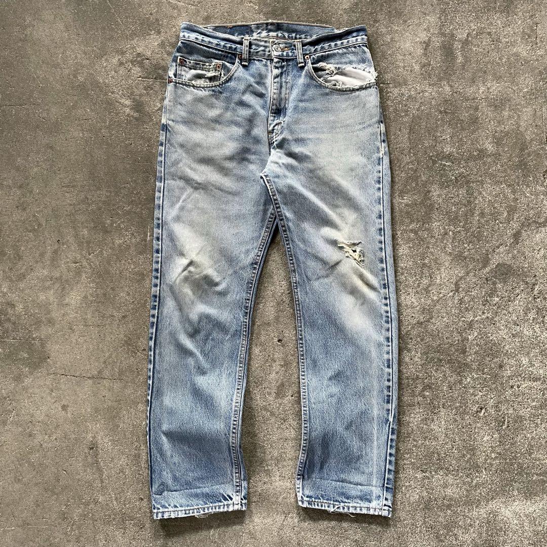 00s usa levi's 505 damage denim grunge