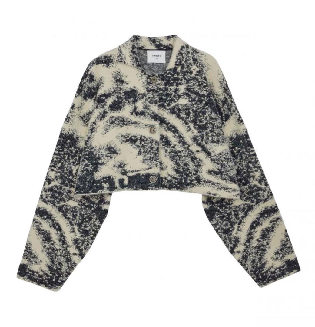 ジャケット・アウター MIX ANIMAL SHORT KNIT TOP