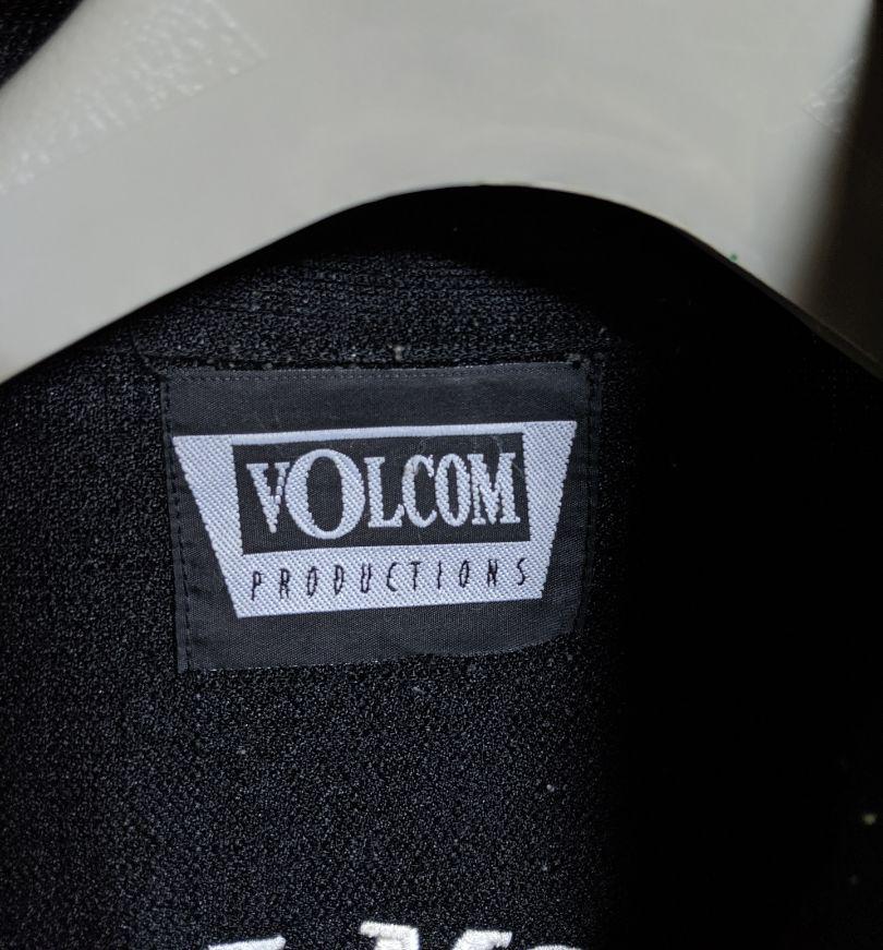 90'sVOLCOMボルコム デカロゴ七分袖リネン混ジャケット