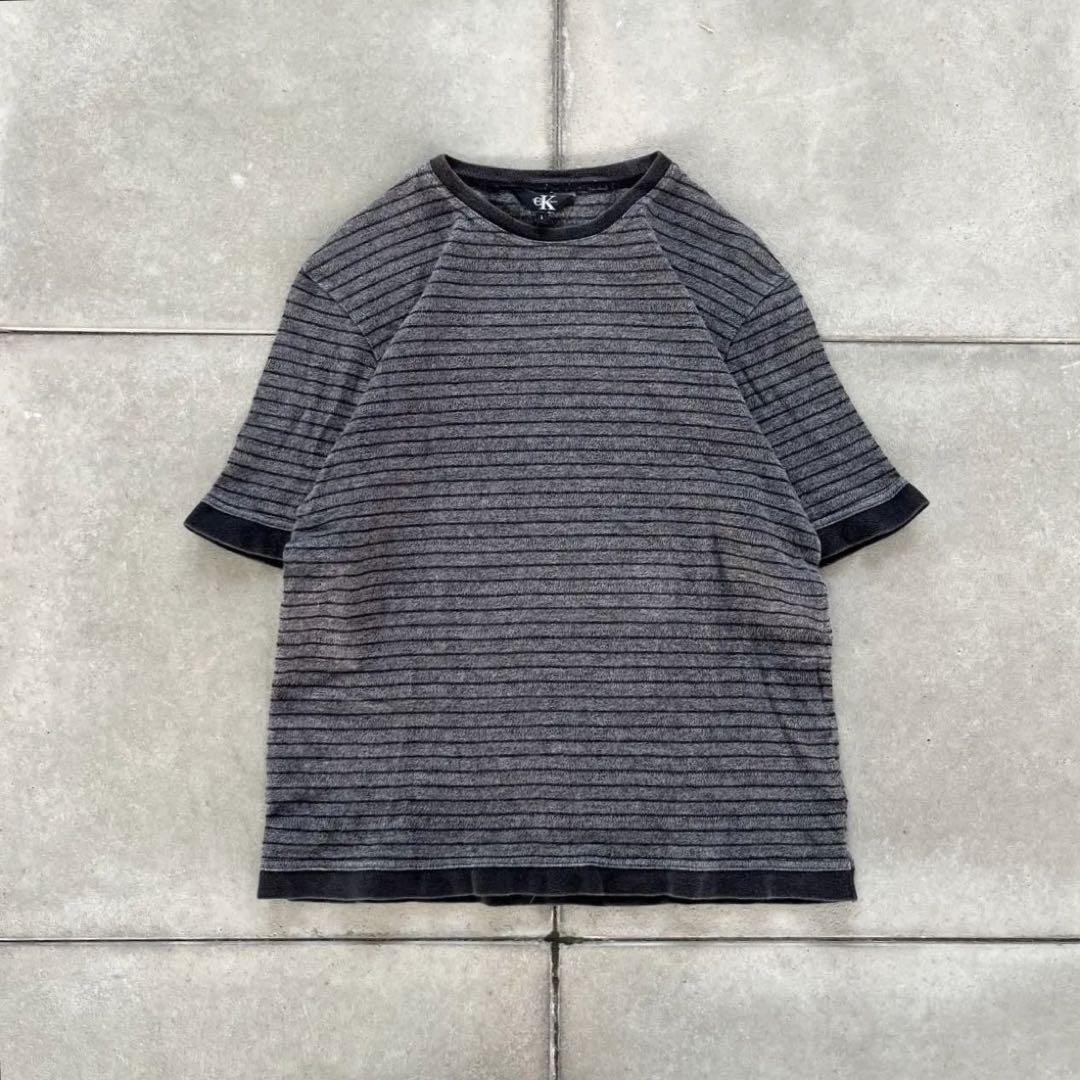90s archive Calvin Klein ボーダー　Tシャツ　Y2K