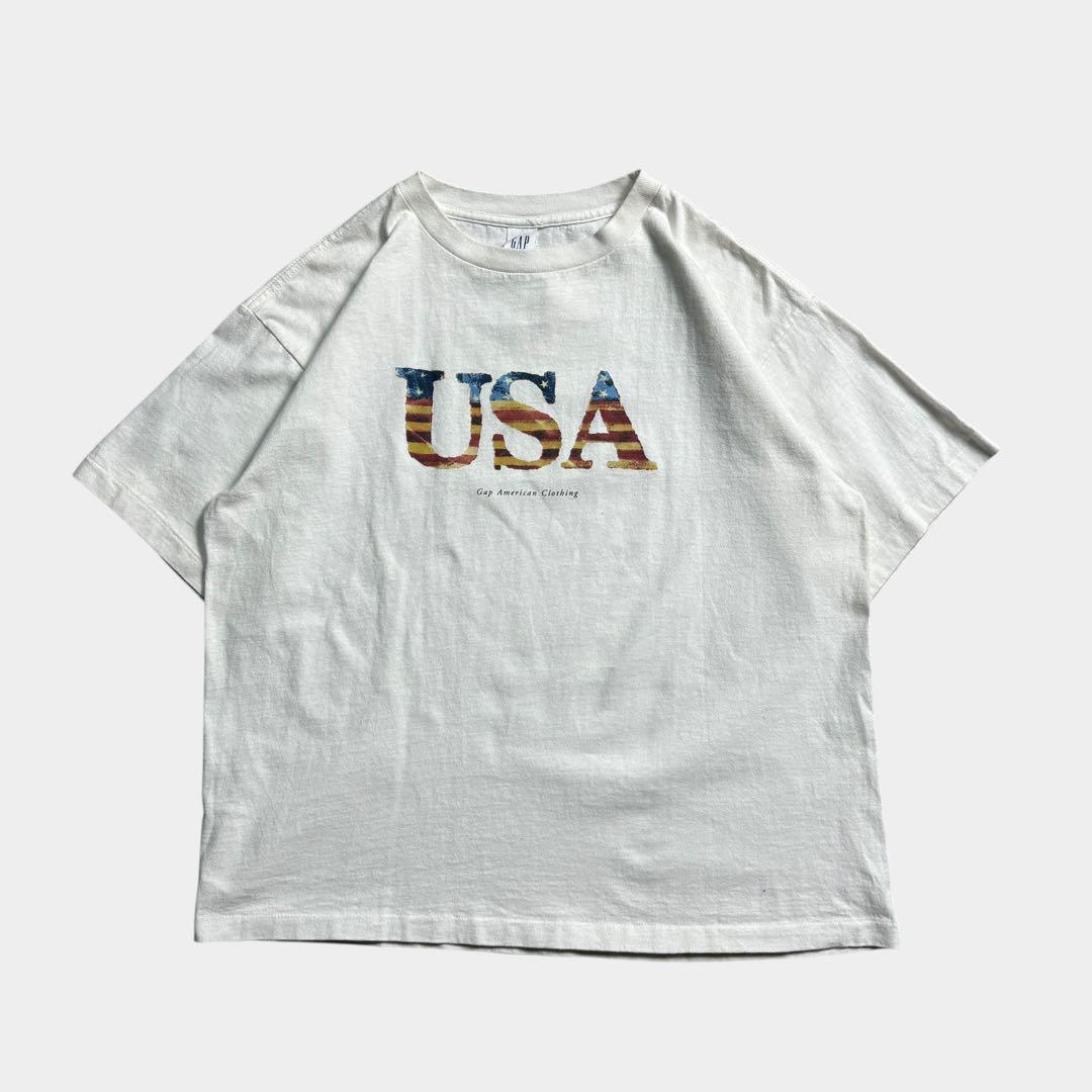 90s old gap vintage 半袖プリントTシャツ シングルステッチ