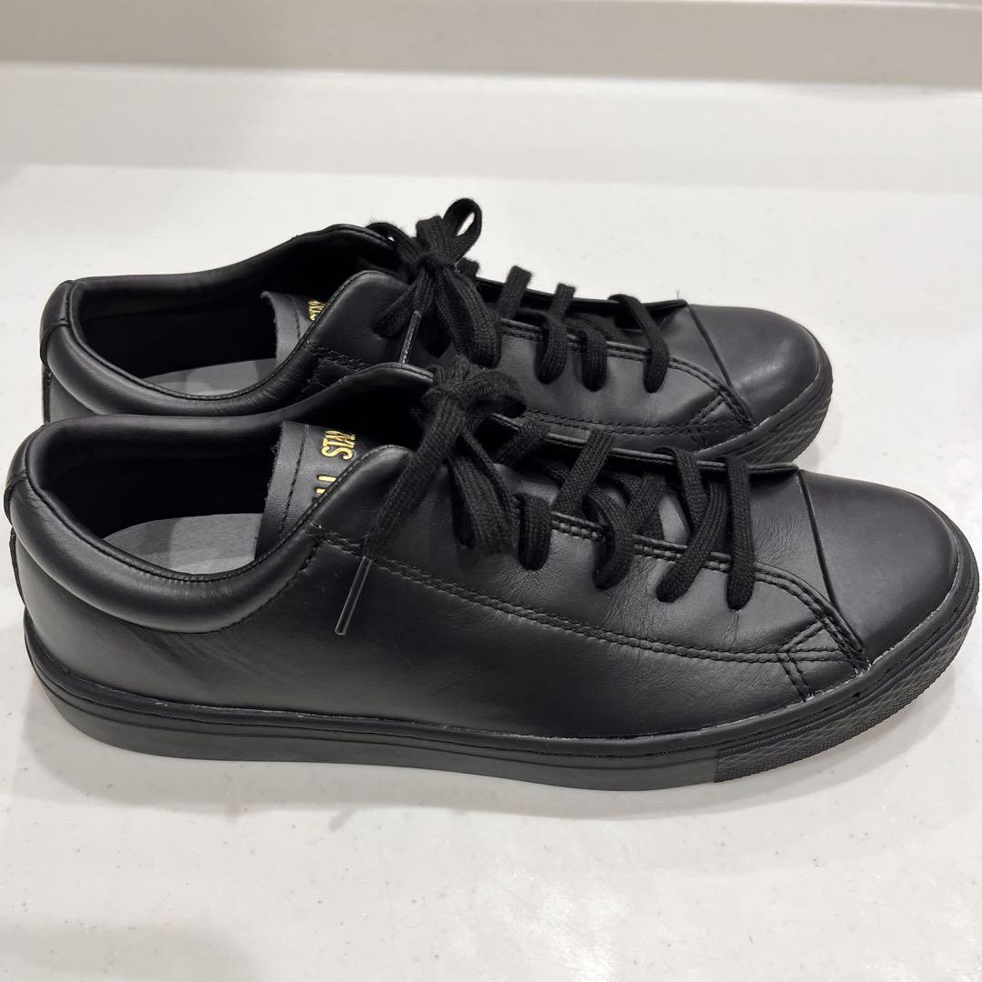 CONVERSE ALL STAR COUPE OX オールレザー　黒24.0