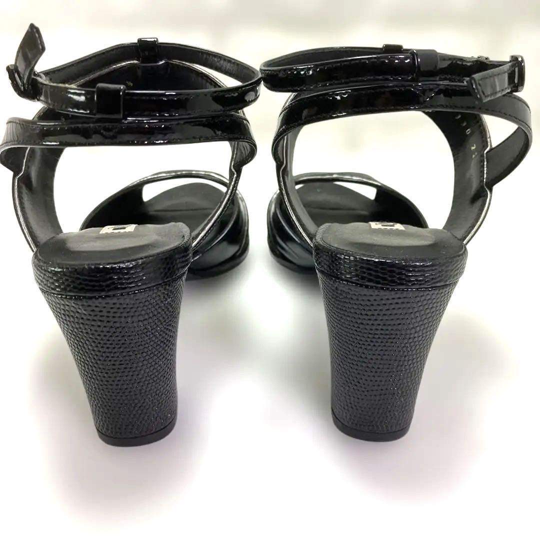 美品　DIANA ダイアナ　レザーサンダル　ブラック　22.5㎝ 美品 DIANA ダイアナ レザーサンダル ブラック 22.5㎝ - メルカリ