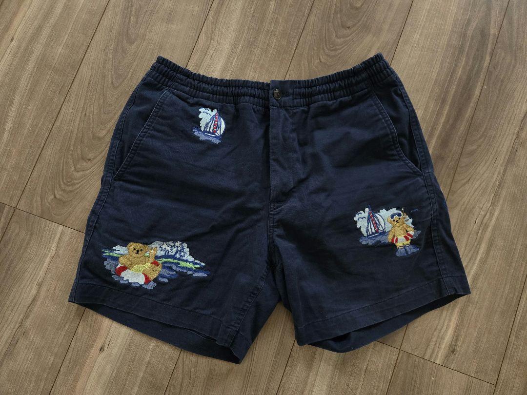 ラルフローレン　ネイビー 刺繍ショートパンツ PREPSTER POLO