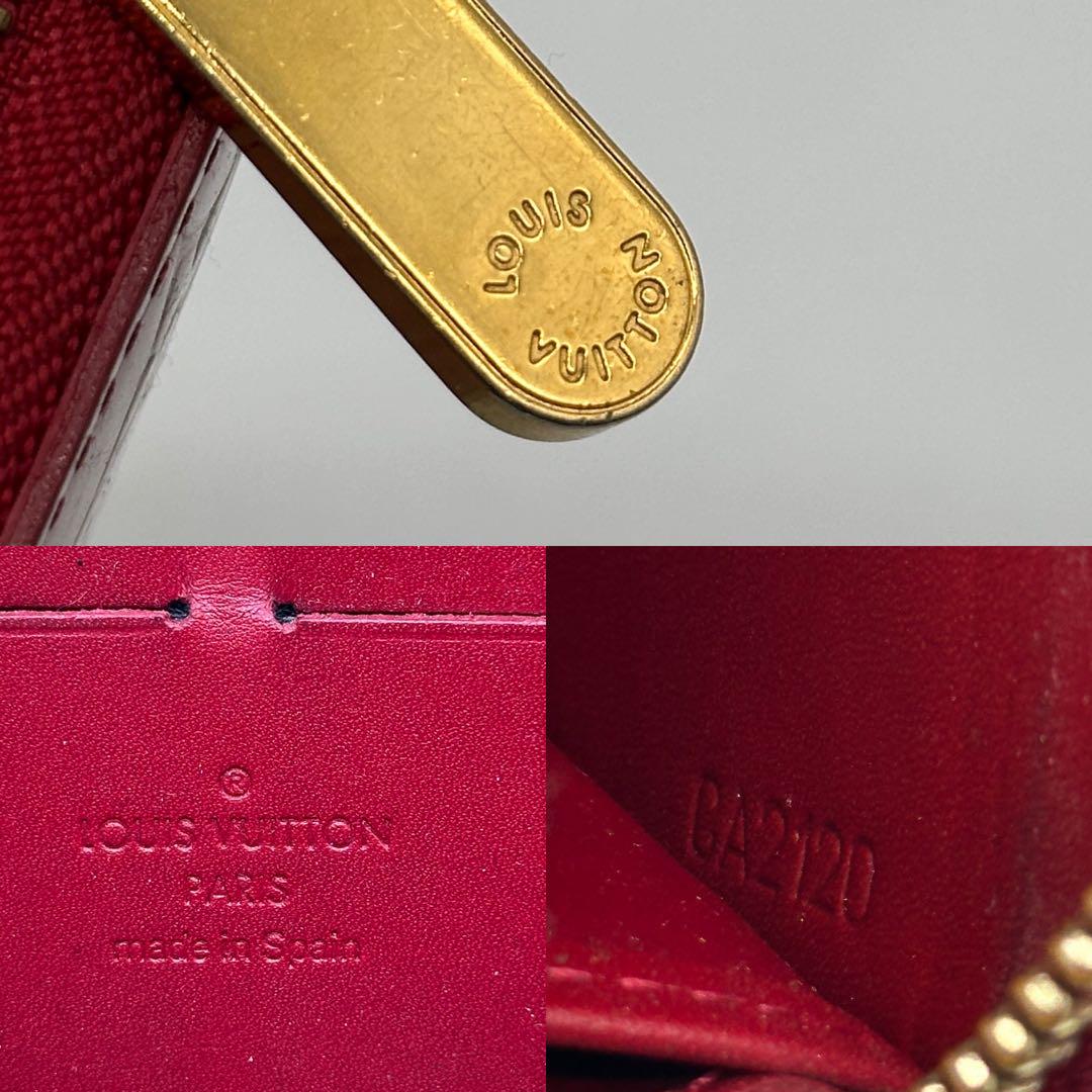 美品】LOUIS VUITTON エナメル 長財布 ヴェルニ モノグラム 赤